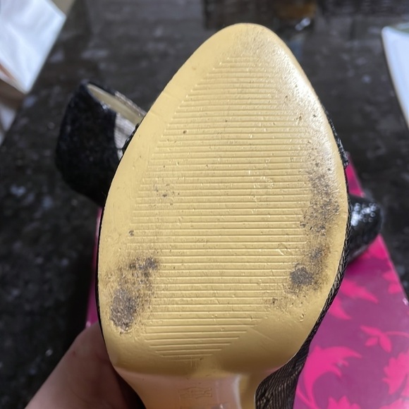 LULU Townsend Pumps 'Vivian' Fishnet & Sparkle Stiletto heel size 8.5 - Picture 7 of 11